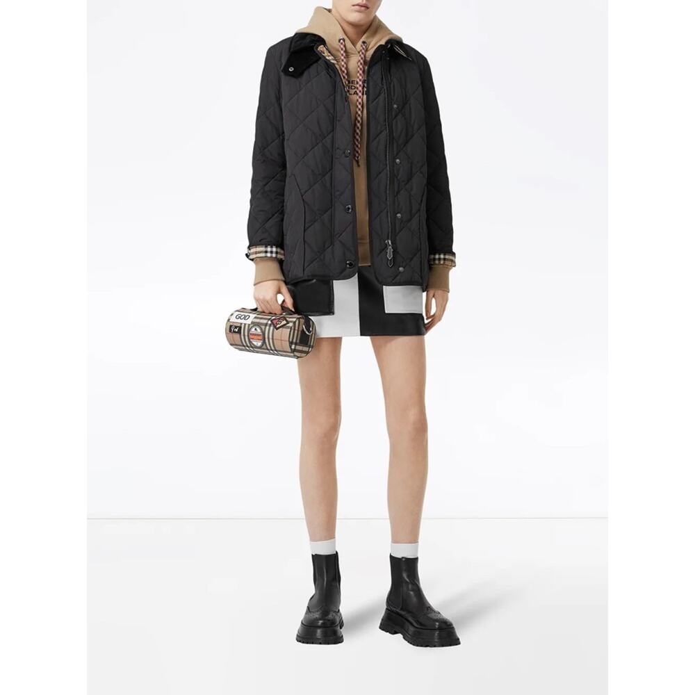 Burberry Black Quilted Barn Jacket Size Small - Picture 10 of 10